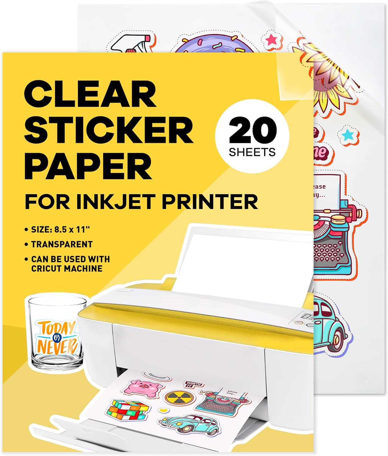Clear sticker paper